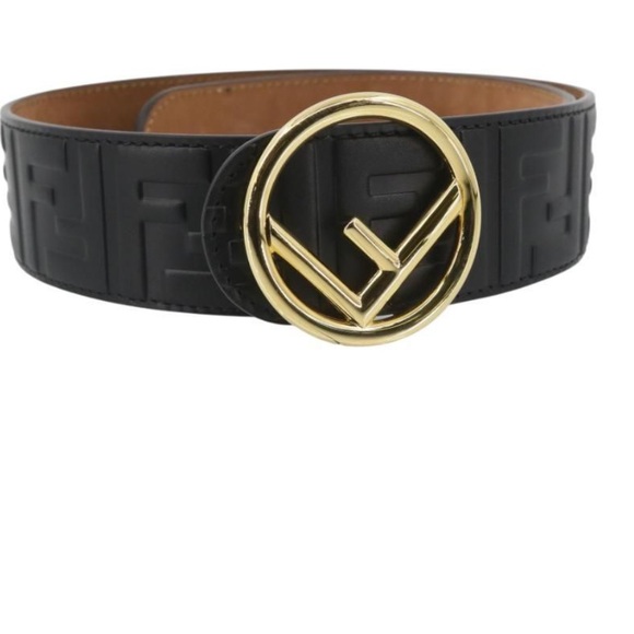Authentic FENDI  Black Zucca Belt Black Sz 65/26 With COA - Picture 1 of 10